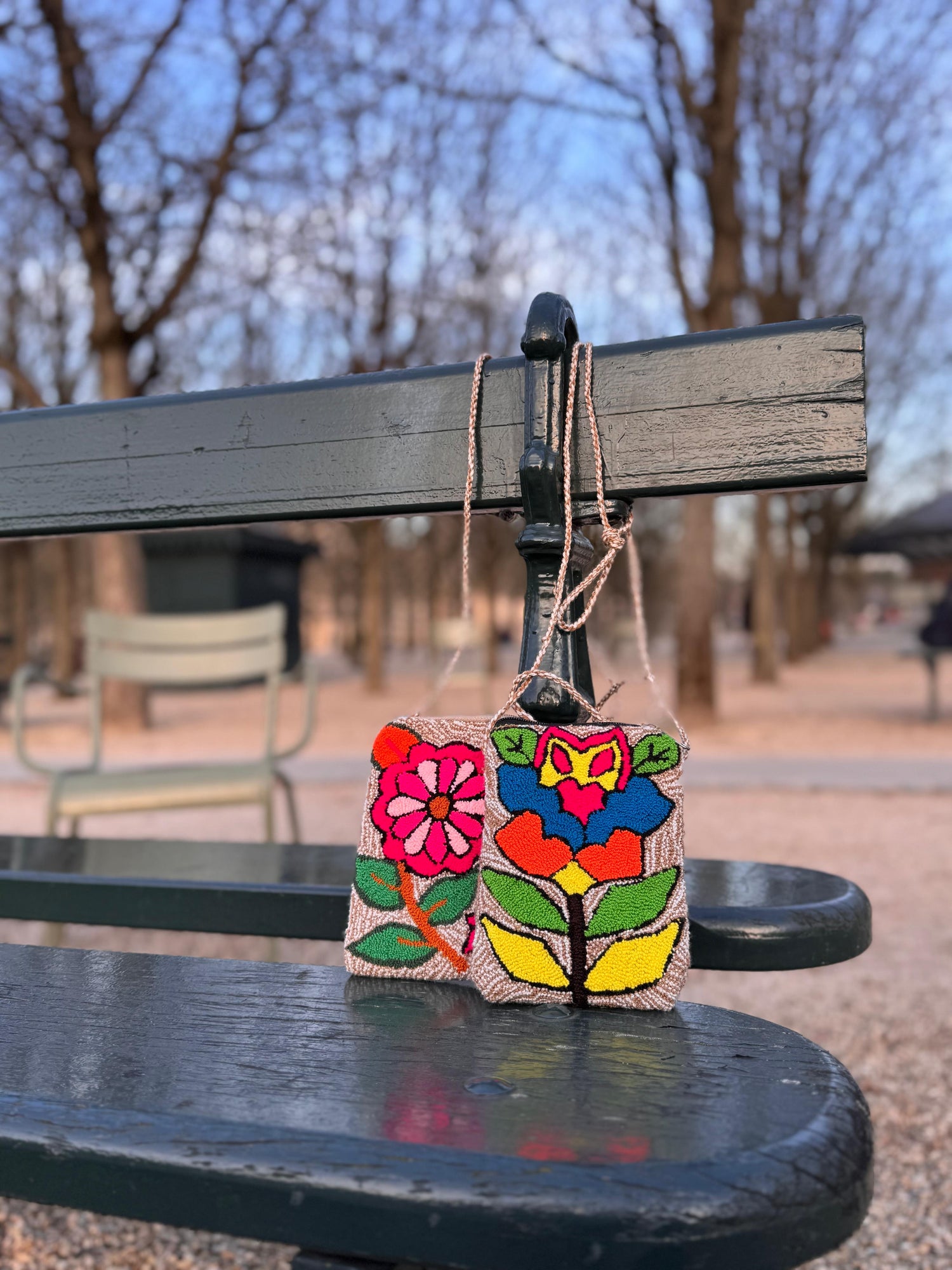 Pochettes tissées en laine pour le téléphone 